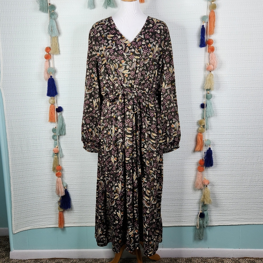 Lane Bryant Faux-Surplice Midi Dress - Picture 9 of 9